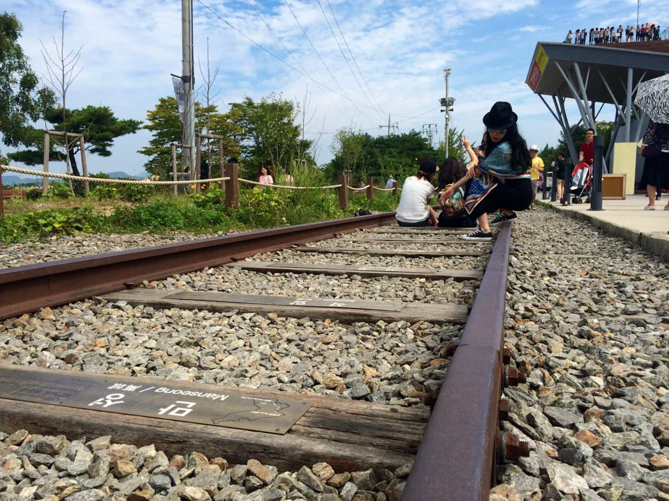 image-photo-got-smartphone-paju-train-tracks