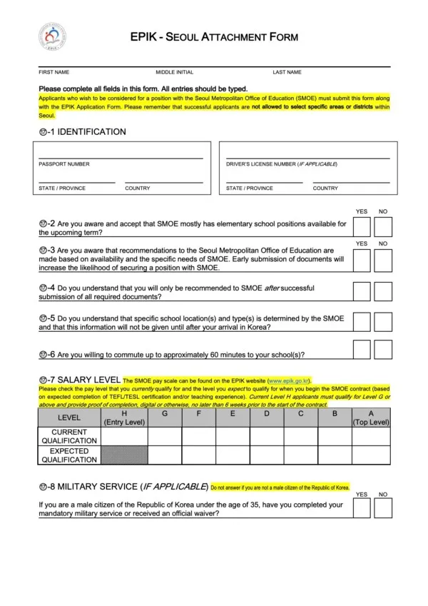 EPIK Seoul Attachment Form 600x849